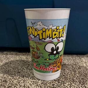 VTG  Tim Hortons Find Timbits Plastic Cup Pepsi Beach Sweetheart